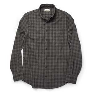 Taylor, stitch, men’s size medium “The Jack” shirt in Coal Jaspe Plaid.